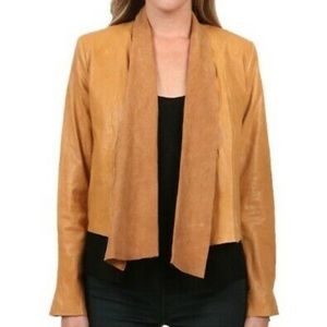 Alice & Olivia distressed leather jacket